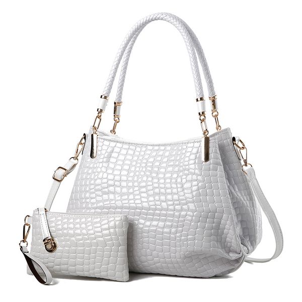 women bag shoulder handbag vintage messenger bags handle crocodile pattern composite bag purse wallet leather white color
women bag shoulder handbag vintage messenger bags handle crocodile pattern composite bag purse wallet leather white color