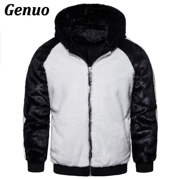 genuo winter men patchwork faux fur parka overcoat men color block hooded fur coats overcoat warm faux jacket, Black
genuo winter men patchwork faux fur parka overcoat men color block hooded fur coats overcoat warm faux jacket, Black