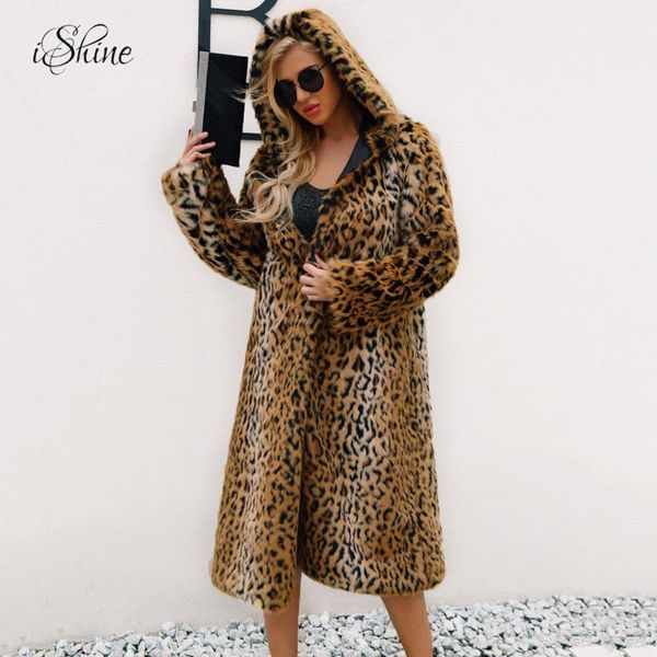 women's fur & faux luxury coat women thicken winter warm fashion leopard artificial hooded long coats jacket, Black
women's fur & faux luxury coat women thicken winter warm fashion leopard artificial hooded long coats jacket, Black