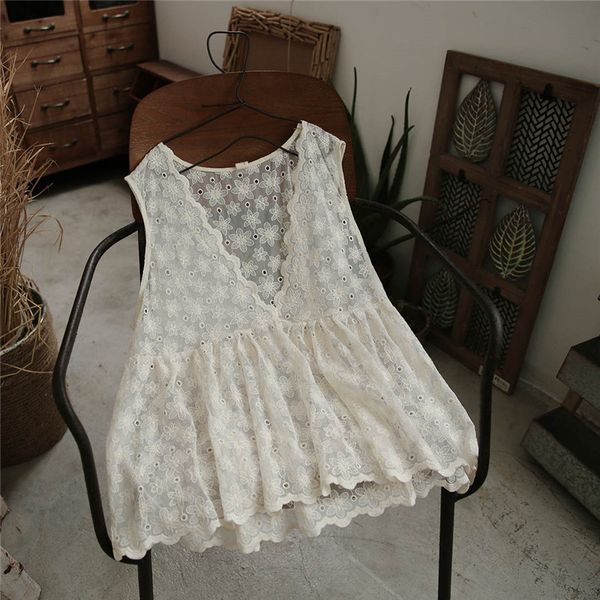 women's blouses & shirts sweet exquisite lace transparent v-neck casual loose baby shirt vest blouse summer, White
women's blouses & shirts sweet exquisite lace transparent v-neck casual loose baby shirt vest blouse summer, White