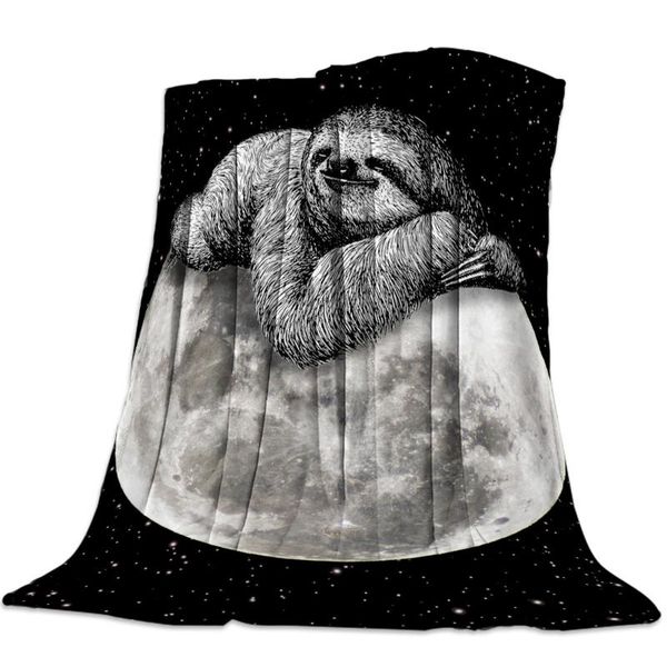 personalized blanket home textile sloth moon black sky flannel weighted blanket warm soft throw sofa bed travel blankets 
personalized blanket home textile sloth moon black sky flannel weighted blanket warm soft throw sofa bed travel blankets