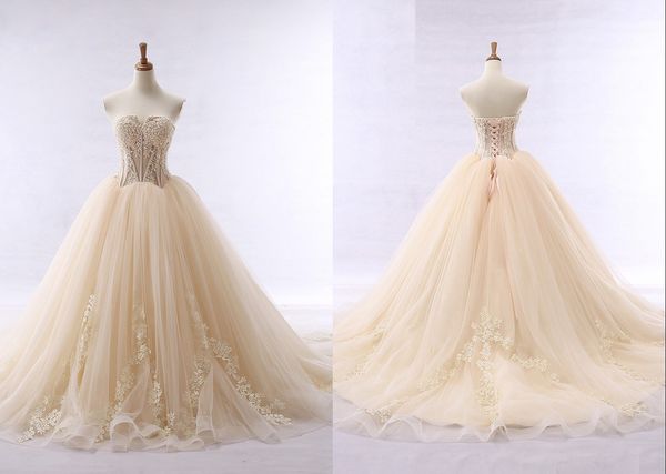 real p light champagne wedding dress princess a line tulle see through waist applique court train wedding dresses bridal gowns new, White
real p light champagne wedding dress princess a line tulle see through waist applique court train wedding dresses bridal gowns new, White