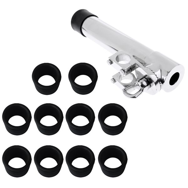 316 stainless steel 1'' rail clamp on boat fishing rod holder pole rest support stand rack with 10 rod holder protector inserts
316 stainless steel 1'' rail clamp on boat fishing rod holder pole rest support stand rack with 10 rod holder protector inserts