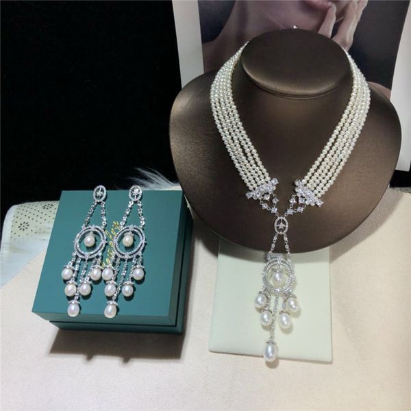 micro inlay zircon clasp accessory 45-48cm 3-4mm white freshwater pearl necklace earrings set fashion jewelry, Silver
micro inlay zircon clasp accessory 45-48cm 3-4mm white freshwater pearl necklace earrings set fashion jewelry, Silver