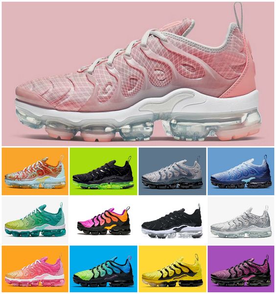2019 new tn plus rainbow mens women running shoes bumblebee be true grape triple designer sherbet team red chaussures black white sneakers
2019 new tn plus rainbow mens women running shoes bumblebee be true grape triple designer sherbet team red chaussures black white sneakers