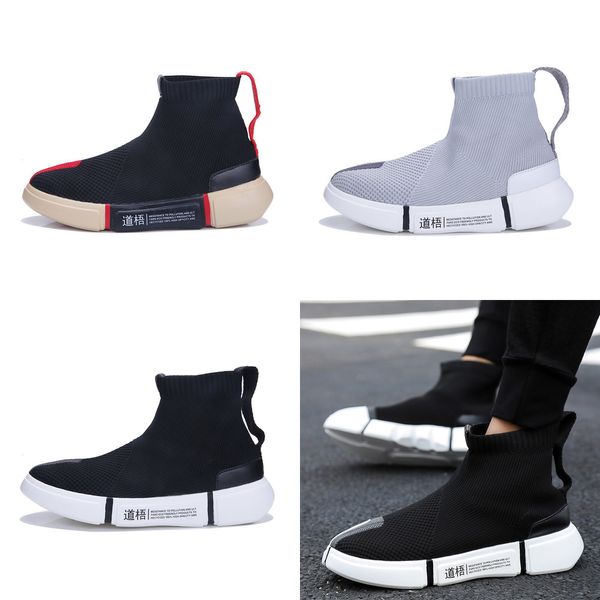 2019 fashion high casual shoes for men breathable flats mens casual platform shoes men sock walking footwear zapatos hombre, Black 
2019 fashion high casual shoes for men breathable flats mens casual platform shoes men sock walking footwear zapatos hombre, Black
