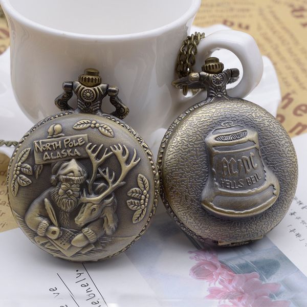 dhl 100pcs/lot vintage full case santa claus bell pockt watches with chain christmas gift watches wholesale, Slivery;golden
dhl 100pcs/lot vintage full case santa claus bell pockt watches with chain christmas gift watches wholesale, Slivery;golden