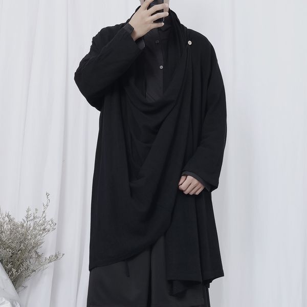 new fashion cotton and linen windbreaker men's jacket japanese trend hairdresser personality long trench coat singer costumes, Tan;black
new fashion cotton and linen windbreaker men's jacket japanese trend hairdresser personality long trench coat singer costumes, Tan;black