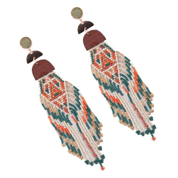 wholesale-new fashion luxury designer exaggerated beautiful bohemia colorful beaded long tassel stud earrings for women girls, Golden;silver
wholesale-new fashion luxury designer exaggerated beautiful bohemia colorful beaded long tassel stud earrings for women girls, Golden;silver