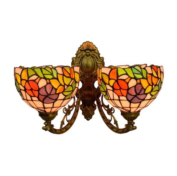 retro tiffany style double head wall lamp living room dining room corridor glass lamp american stained glass wall lights
retro tiffany style double head wall lamp living room dining room corridor glass lamp american stained glass wall lights