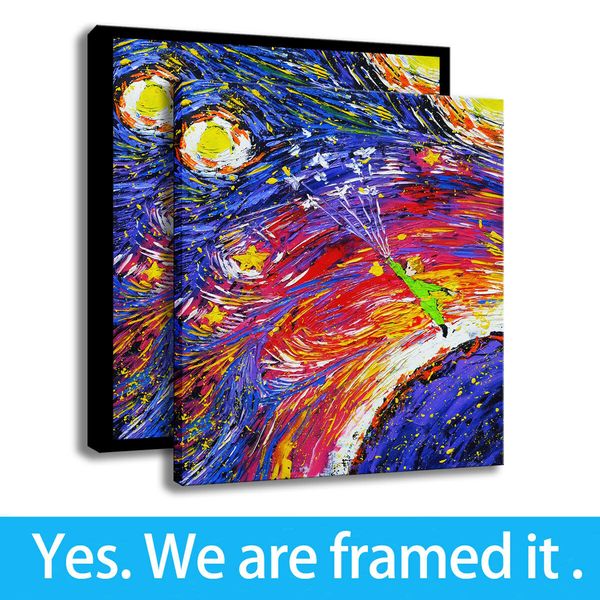 van gogh starry night decor painting art little prince hd print on canvas home decor - ready to hang - framed
van gogh starry night decor painting art little prince hd print on canvas home decor - ready to hang - framed