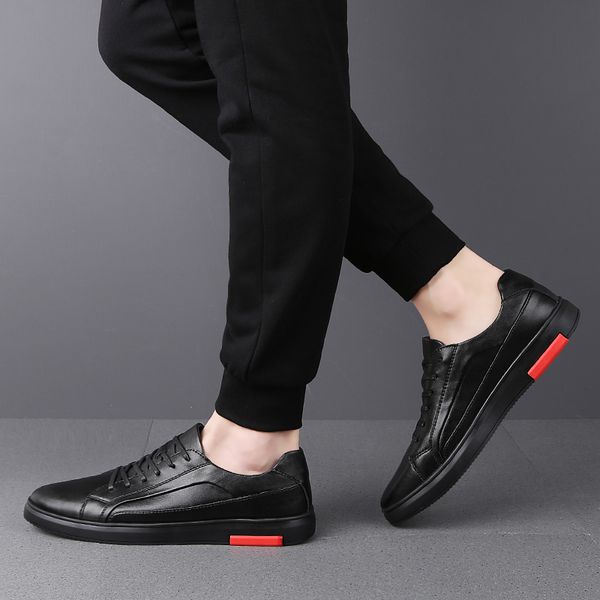 mens shoes 100% genuine leather white casual natural shoes male footwear breathable cow leather shoes soft lightweight low top, Black
mens shoes 100% genuine leather white casual natural shoes male footwear breathable cow leather shoes soft lightweight low top, Black