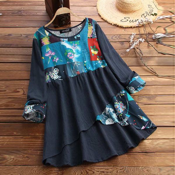 zanzea women spring long sleeve patchwork blouse bohemian floral printed shirt vintage ruffles hem blusas cotton linen tunic top, White
zanzea women spring long sleeve patchwork blouse bohemian floral printed shirt vintage ruffles hem blusas cotton linen tunic top, White