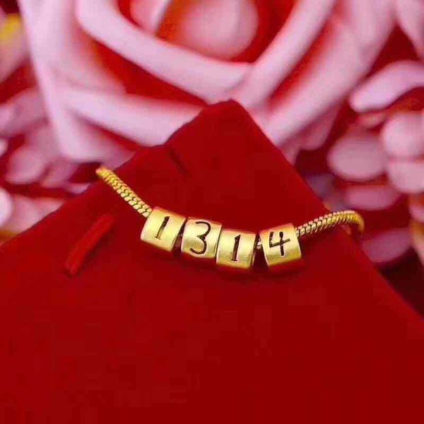 net red bracelet faux gold 24k brass gold-plated 1314 bracelet ecu gold 520 lucky pearl trill same paragraph, Black
net red bracelet faux gold 24k brass gold-plated 1314 bracelet ecu gold 520 lucky pearl trill same paragraph, Black