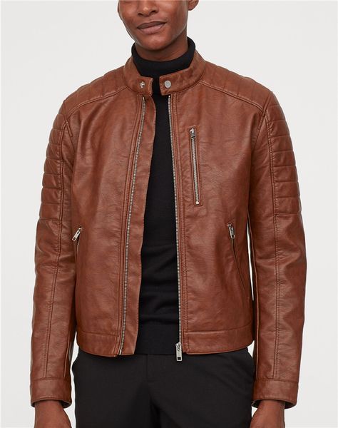 designer mens faux leather jacket fashion stand collar long sleeve motorcycle jacket casual zipper pu clothing, Black
designer mens faux leather jacket fashion stand collar long sleeve motorcycle jacket casual zipper pu clothing, Black