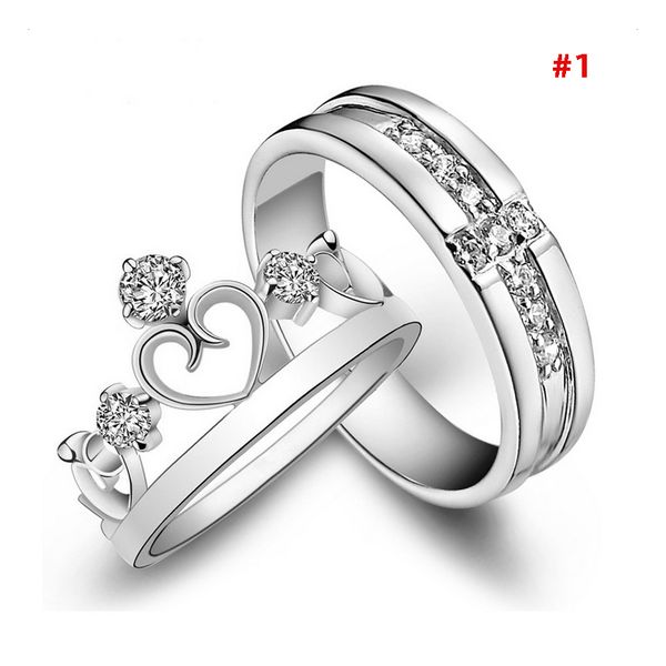 1pair silver heart lovers couple promise rings set for men/women crystal rhinestone wedding ring jewelry, Golden;silver
1pair silver heart lovers couple promise rings set for men/women crystal rhinestone wedding ring jewelry, Golden;silver