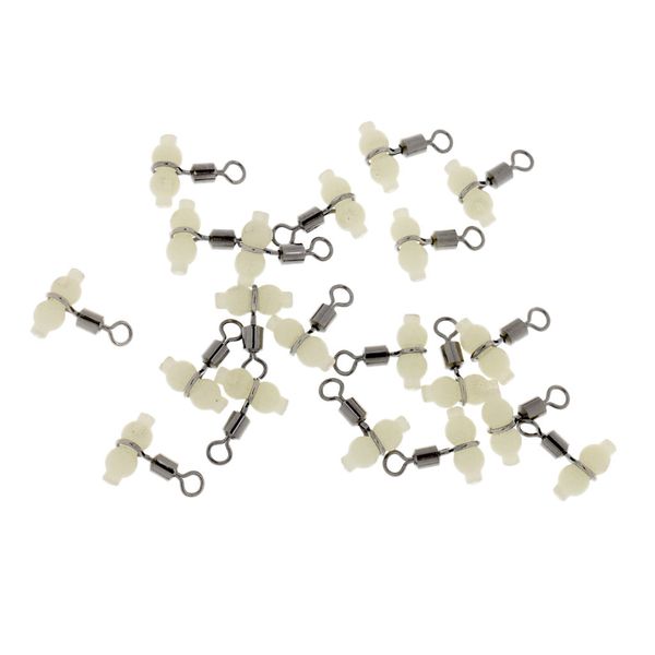 20pcs fishing rolling barrel swivel with luminous beads set black fishing tackle connector 2#/4#
20pcs fishing rolling barrel swivel with luminous beads set black fishing tackle connector 2#/4#