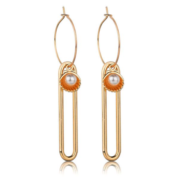 simple shell pearl korean hoop earrings for women gold color tassel earrings modern creative valentine's day jewelry gift femme, Golden
simple shell pearl korean hoop earrings for women gold color tassel earrings modern creative valentine's day jewelry gift femme, Golden