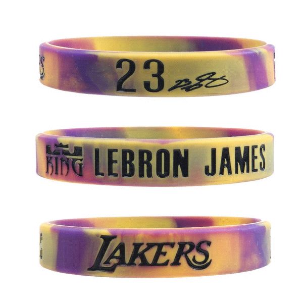 High Quality LA Lebron James Lakers Silicone Bracelet Chosen 1 KD Curry Basketball Players Kids Adult Size Siliocne Wristband
High Quality LA Lebron James Lakers Silicone Bracelet Chosen 1 KD Curry Basketball Players Kids Adult Size Siliocne Wristband