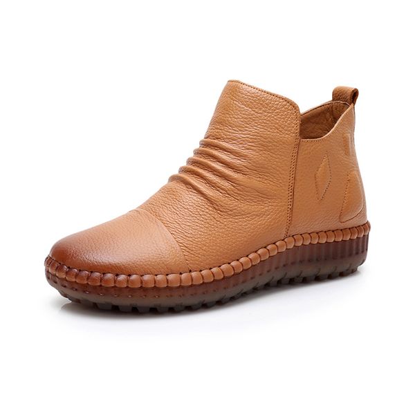 women's ankle boot leather handmade flat boots 2019 spring autumn ankle boots for women autumn shoes retro style ladies boot, Black
women's ankle boot leather handmade flat boots 2019 spring autumn ankle boots for women autumn shoes retro style ladies boot, Black