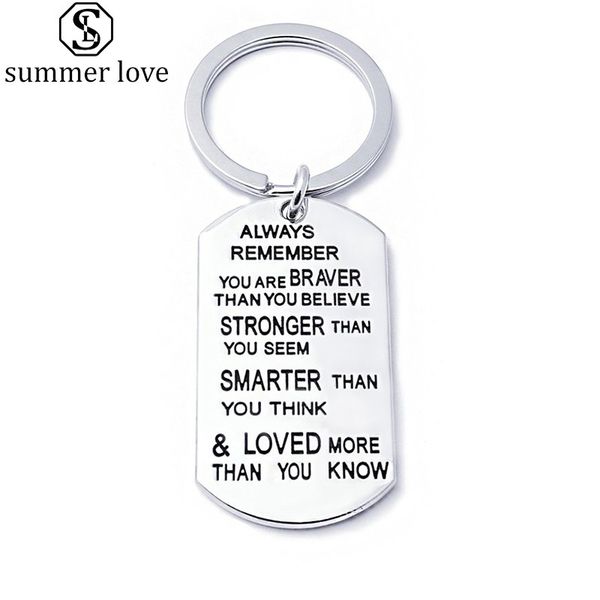 stainless steel key chain ring you are braver stronger smarter than you think pendant keychain for family friend lover gift-z, Bronze;silver
stainless steel key chain ring you are braver stronger smarter than you think pendant keychain for family friend lover gift-z, Bronze;silver