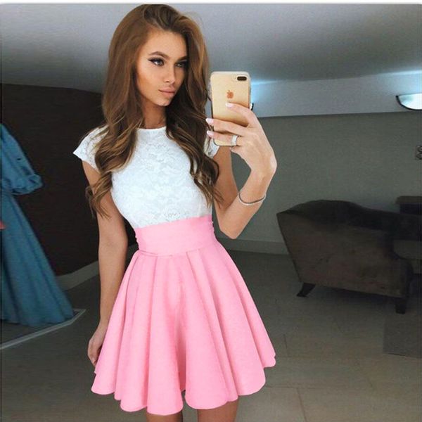 Women Clothes Sexy Solid Color Big Size Fashion Summer Sleeveless Designer Dress Lace Splice Dress with Belt Dresses
Women Clothes Sexy Solid Color Big Size Fashion Summer Sleeveless Designer Dress Lace Splice Dress with Belt Dresses