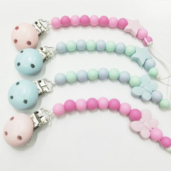 pacifiers# silicone teething pacifier clips with safe abs beads chain holder for nipples baby babies infant chew toys
pacifiers# silicone teething pacifier clips with safe abs beads chain holder for nipples baby babies infant chew toys