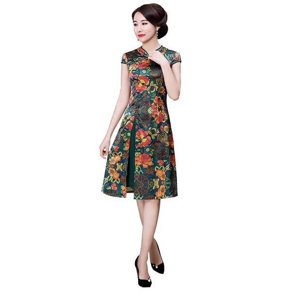 green new chinese style print a-line dress vintage ladies short qipao rayon classic stage show elegant female cheongsam -3xl, Red
green new chinese style print a-line dress vintage ladies short qipao rayon classic stage show elegant female cheongsam -3xl, Red