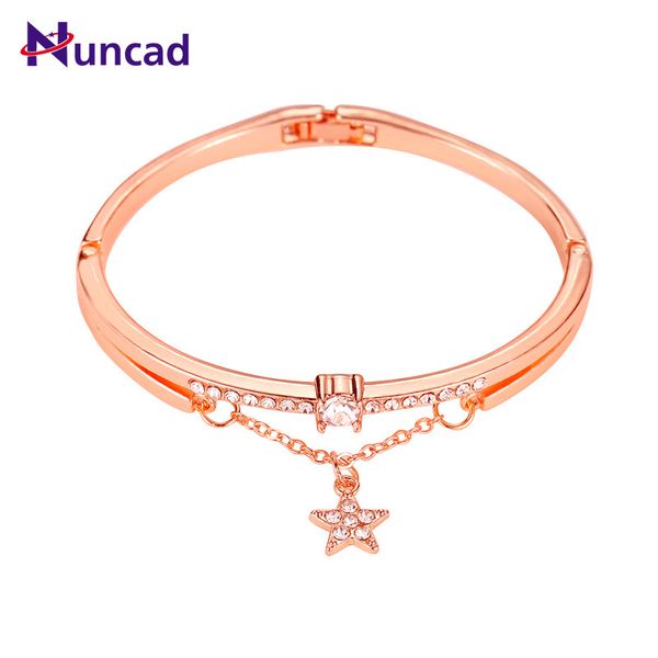 rose gold color silver korea women girls bangles charms star metal adjustable bangles fashion trendy cubic zirconia bracelet, Black
rose gold color silver korea women girls bangles charms star metal adjustable bangles fashion trendy cubic zirconia bracelet, Black
