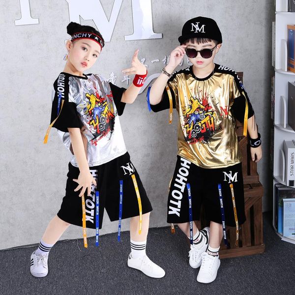 children's clothing short-sleeved hip-hop shirt suit girls jazz dance costumes summer boys t-shirt shorts casual fashion sweatshirts 2, White
children's clothing short-sleeved hip-hop shirt suit girls jazz dance costumes summer boys t-shirt shorts casual fashion sweatshirts 2, White