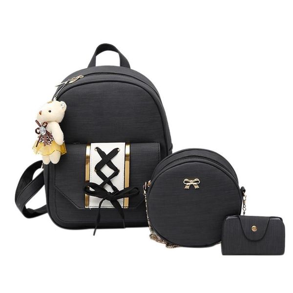 3pcs/set women pu bags tie backpack round small shoulder crossbody card bag purse cute school backpacks for teenagers
3pcs/set women pu bags tie backpack round small shoulder crossbody card bag purse cute school backpacks for teenagers