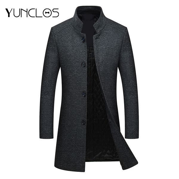 yunclos elegant men's woolen coat winter woolen long jacket single breasted casual overcoat manteau homme overcoat wool coat, Black
yunclos elegant men's woolen coat winter woolen long jacket single breasted casual overcoat manteau homme overcoat wool coat, Black