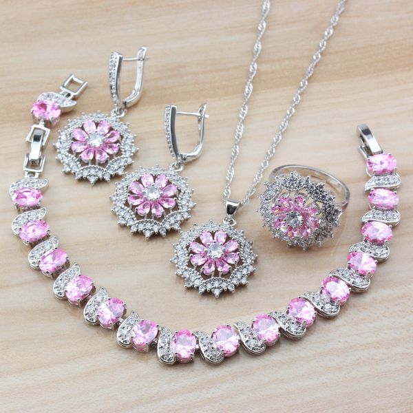 good-looking young women wedding jewelry sets 925 silver pink cubic zircon crystal dangle earrings/necklace/bracelet/ring sets, Slivery;golden
good-looking young women wedding jewelry sets 925 silver pink cubic zircon crystal dangle earrings/necklace/bracelet/ring sets, Slivery;golden