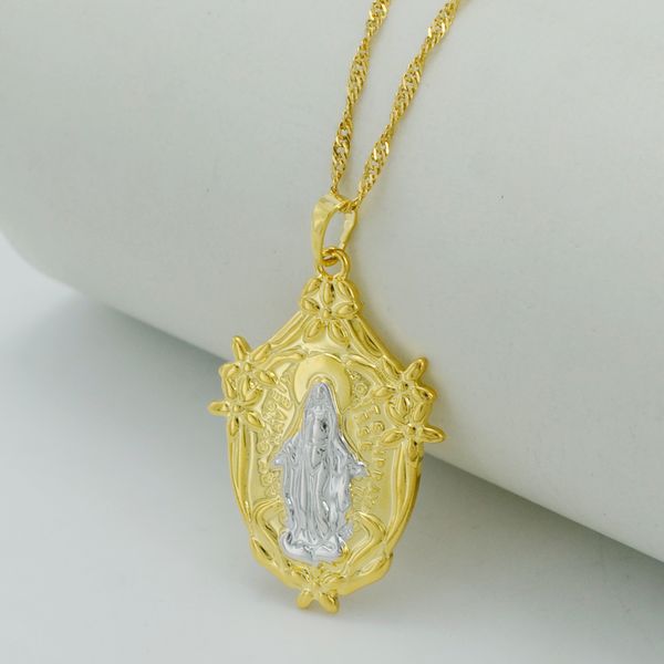 anniyo two tone madonna virgin mary necklaces gold color goddess jewelry catholic pendant women catholicism item #018704, Silver
anniyo two tone madonna virgin mary necklaces gold color goddess jewelry catholic pendant women catholicism item #018704, Silver