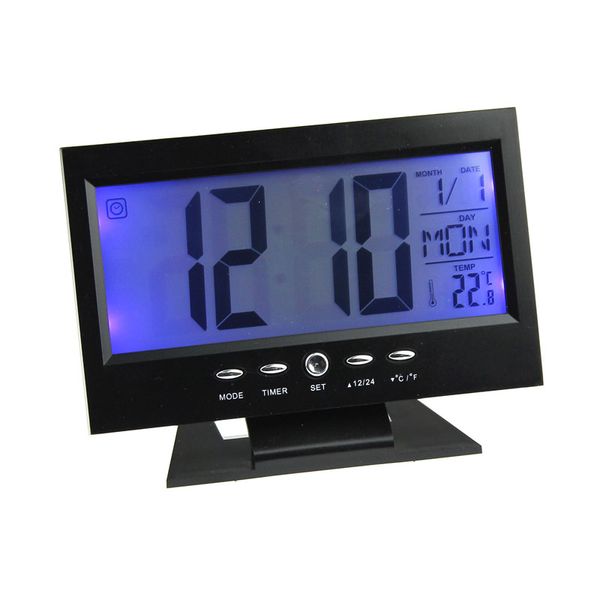 

drop shipping led digital creative clock light control backlight time+calendar bk desk clock