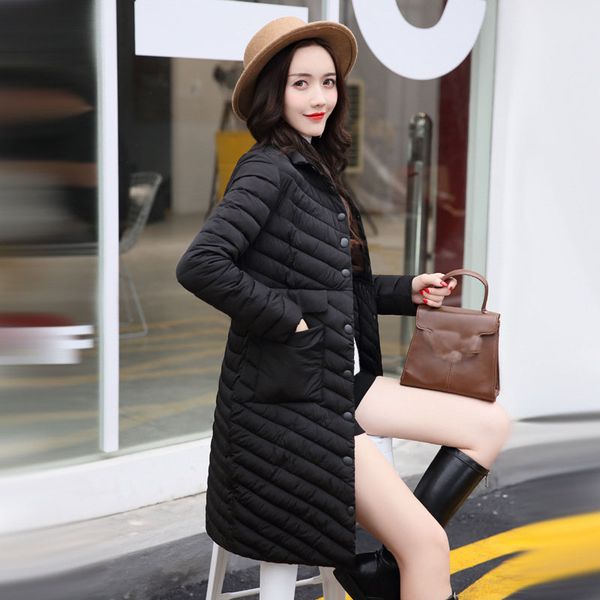 2017 women winter down cotton parka female long slim quilted coat manteau femme lady warm big size puffer jacket chaquetas mujer, Black
2017 women winter down cotton parka female long slim quilted coat manteau femme lady warm big size puffer jacket chaquetas mujer, Black