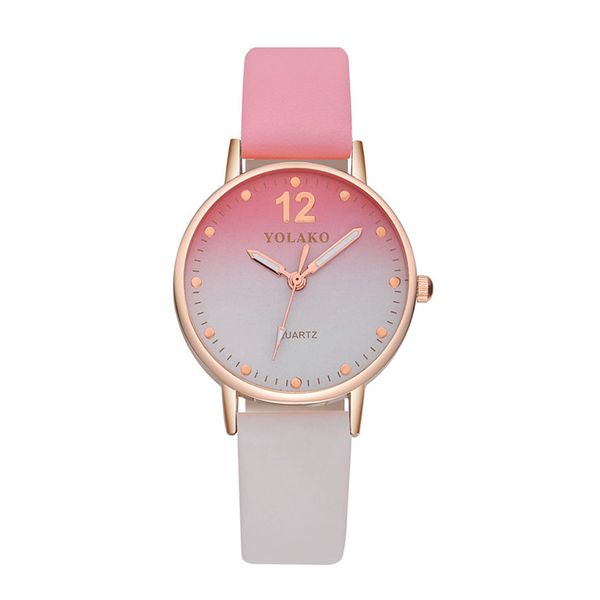 new style selling fashion women candy leather gradient color dial watch students watch, Slivery;brown
new style selling fashion women candy leather gradient color dial watch students watch, Slivery;brown