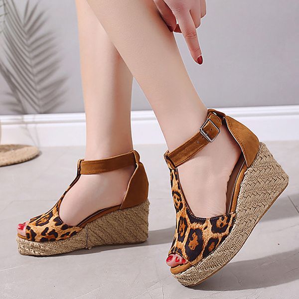 sandals women ladies sandals elegant summer shoes for female buckle strap wedge leopard big size 35-45, Black
sandals women ladies sandals elegant summer shoes for female buckle strap wedge leopard big size 35-45, Black