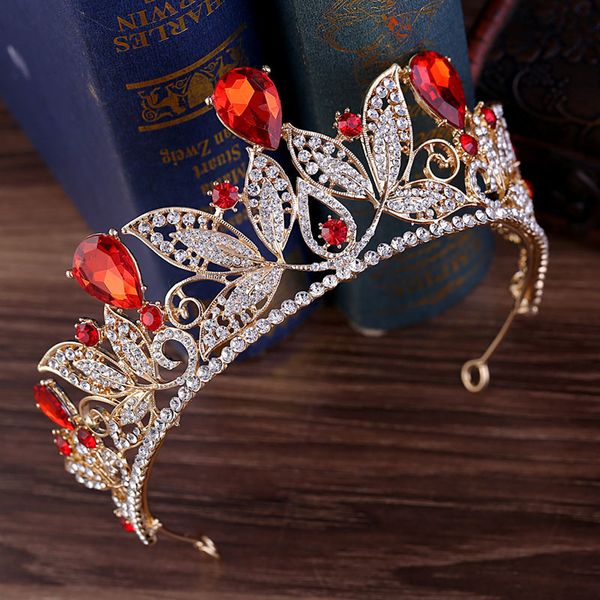 baroque gold crown tiara wedding crown princess bridal king queen red crystal tiara bride hair jewelry women accessories, Golden;white
baroque gold crown tiara wedding crown princess bridal king queen red crystal tiara bride hair jewelry women accessories, Golden;white