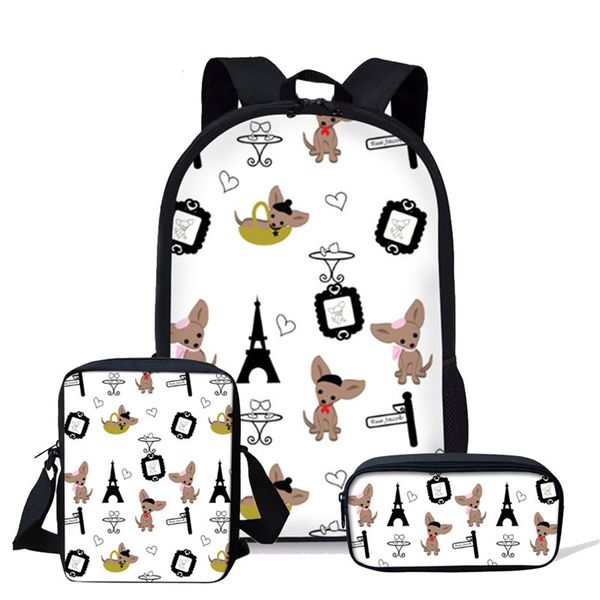 noisydesigns school bags for girls chihuahuas in paris printing child backpack 3pcs/set school backpacks teenager kids bags book
noisydesigns school bags for girls chihuahuas in paris printing child backpack 3pcs/set school backpacks teenager kids bags book