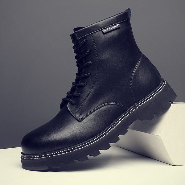 large size men boots british fashion natural leather tooling shoes outdoor cowboy boot platform ankle botas masculinas botines, Black
large size men boots british fashion natural leather tooling shoes outdoor cowboy boot platform ankle botas masculinas botines, Black