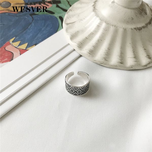 wfsver 925 sterling silver ring for women vintage diamond pattern opening adjustable ring female fashion jewelry party gift, Golden;silver
wfsver 925 sterling silver ring for women vintage diamond pattern opening adjustable ring female fashion jewelry party gift, Golden;silver