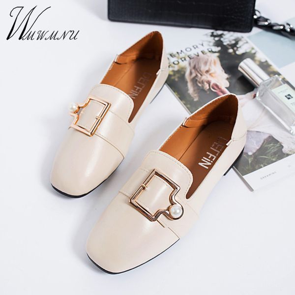 casual black leather flats loafers women spring vintage square toe elegant pearl metal decoration shoes basic comfort slides
casual black leather flats loafers women spring vintage square toe elegant pearl metal decoration shoes basic comfort slides