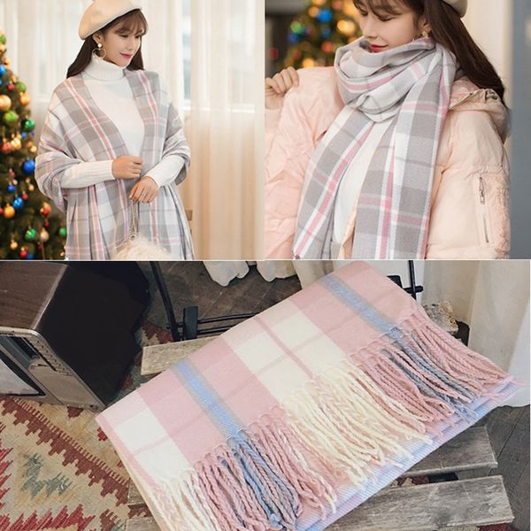 female women 190*70 cm fashion warm winter thick wool heavy cashmere tassels blanket plaid female soft scarves shawl scarves, Blue;gray
female women 190*70 cm fashion warm winter thick wool heavy cashmere tassels blanket plaid female soft scarves shawl scarves, Blue;gray