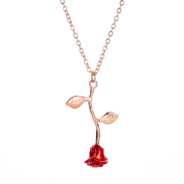 fashion luxury red rose flower pendant necklace 14k golden silver 4 colors plant necklace girls valentine's day lover gift wholesale jewelry
fashion luxury red rose flower pendant necklace 14k golden silver 4 colors plant necklace girls valentine's day lover gift wholesale jewelry