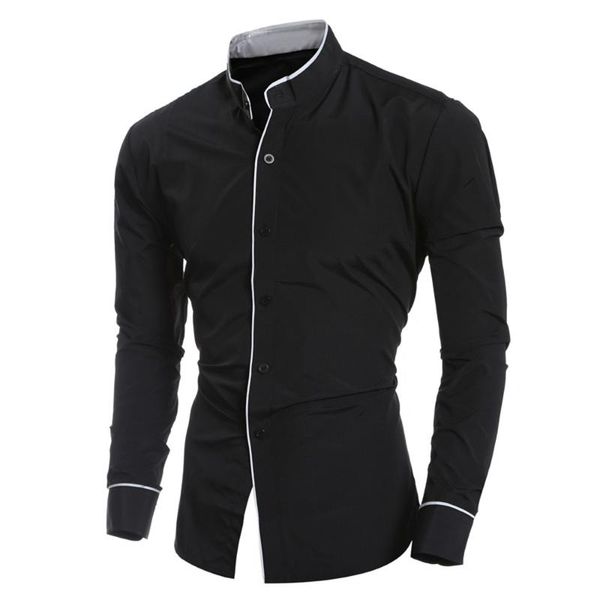 klv long sleeve man shirts polyester men's blouse fashion tunic women's personality casual slim long-sleeved shirt blouse, White;black
klv long sleeve man shirts polyester men's blouse fashion tunic women's personality casual slim long-sleeved shirt blouse, White;black