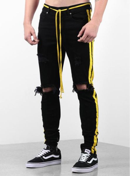 four seasons casual cotton men's jeans new hole zipper straight trend stripes stitching men's pants trousers roupas masculina, Blue
four seasons casual cotton men's jeans new hole zipper straight trend stripes stitching men's pants trousers roupas masculina, Blue