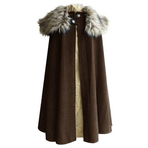 dihope medieval men's winter viking cape coat ranger coat gothic style fur collar cape cloak jon snow costume, Tan;black
dihope medieval men's winter viking cape coat ranger coat gothic style fur collar cape cloak jon snow costume, Tan;black