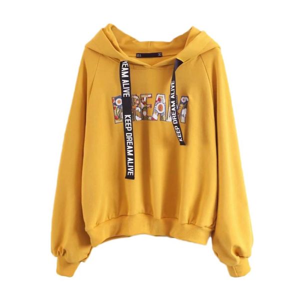 women's hoodies & sweatshirts chamsgend arrival fashion letter pumping hooded womens long sleeve yellow sweatershirt leisure jumpers pu, Black
women's hoodies & sweatshirts chamsgend arrival fashion letter pumping hooded womens long sleeve yellow sweatershirt leisure jumpers pu, Black