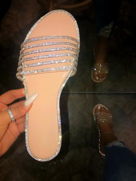 wenyujh summer womens shoes flat slippers jelly slides rhinestone strap female open toe causal flip flops ladies beach shoe, Black
wenyujh summer womens shoes flat slippers jelly slides rhinestone strap female open toe causal flip flops ladies beach shoe, Black